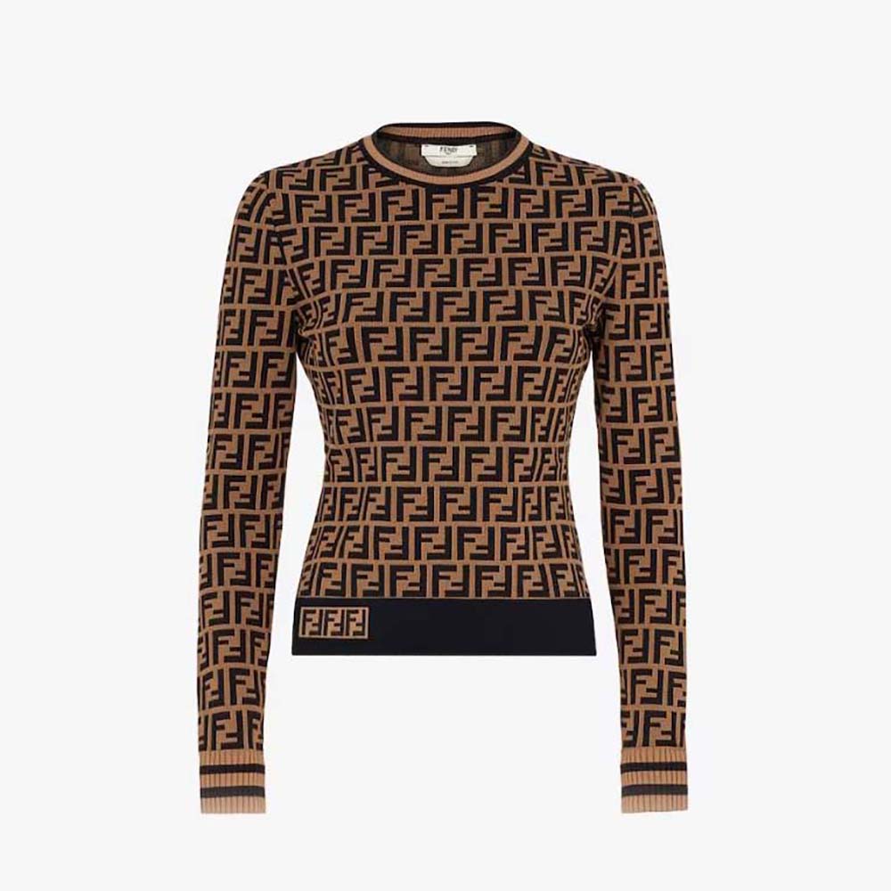Fendi Women Fabric FF Motif Sweater