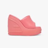 Fendi Women Fashion Show Pink Nappa Leather Slides