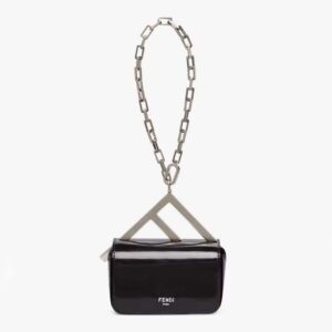 Fendi Women Nano Bag F Black Leather Mini-Bag
