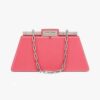 Fendi Women Peekaboo Cut Medium Pink Leather Bag