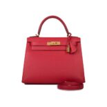 Hermes Women Kelly Bag 28 Epsom Leather-Red