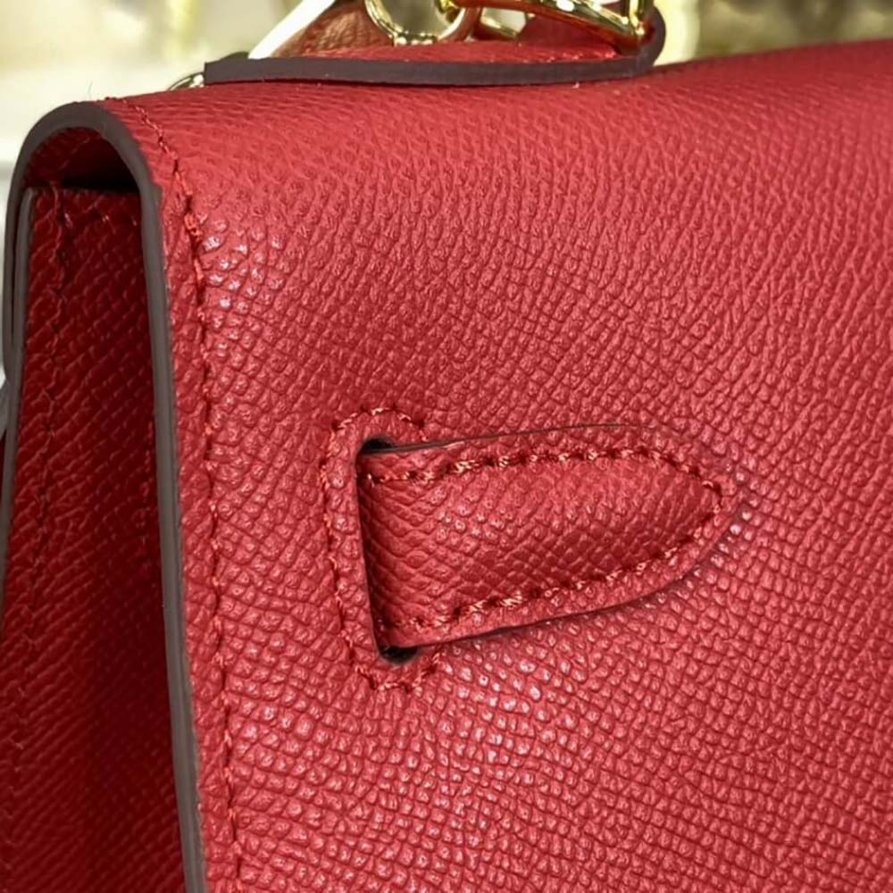 Hermes Women Kelly Bag 28 Epsom Leather-Red 10 Hermes Women Kelly Bag 28 Epsom Leather-Red - Image 10