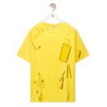 Loewe Men Objects T-shirt in Cotton-Yellow