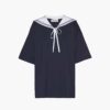 Miu Miu Women Cotton T-shirt with Embroidered Logo