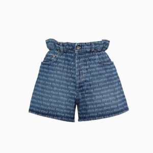 Miu Miu Women Denim Shorts with Coin Pocket