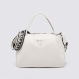 Prada Women Large Leather Handbag-White