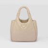 Prada Women Medium Padded Prada Soft Nappa Leather Bag-Beige