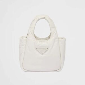 Prada Women Small Padded Prada Soft Nappa-Leather Bag-White