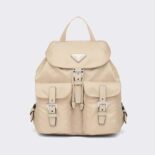 Prada Women Small Re-Nylon Backpack-Beige