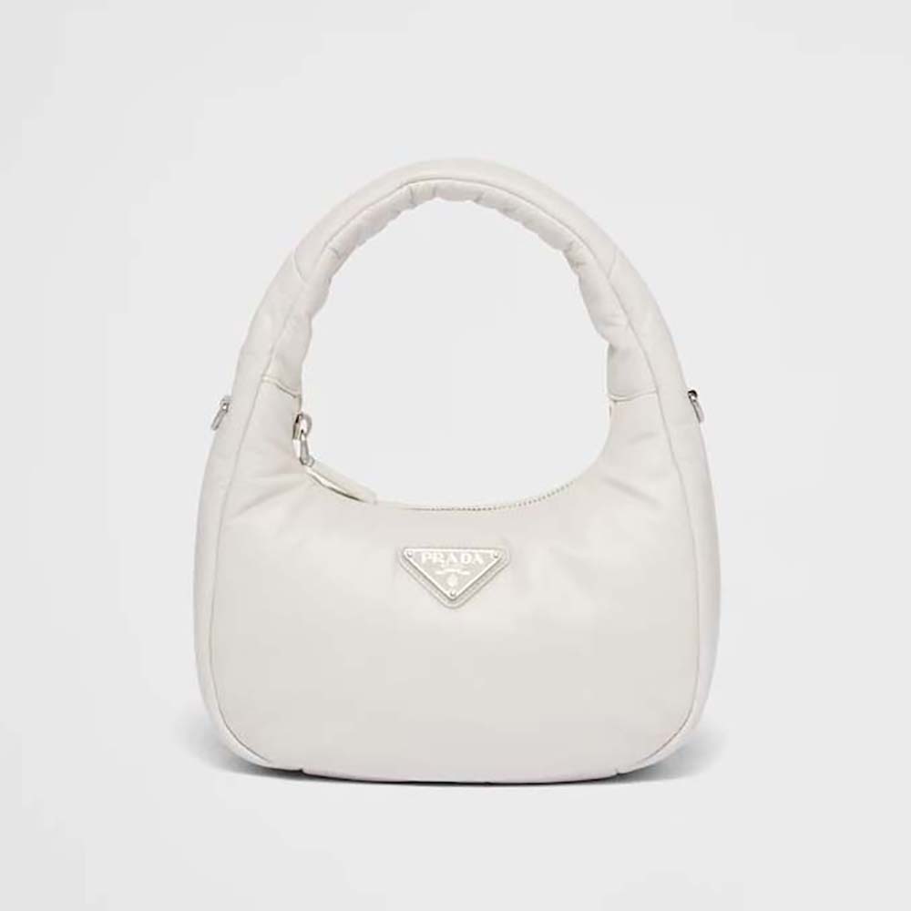 Prada Women Soft Padded Nappa Leather Mini-Bag-White