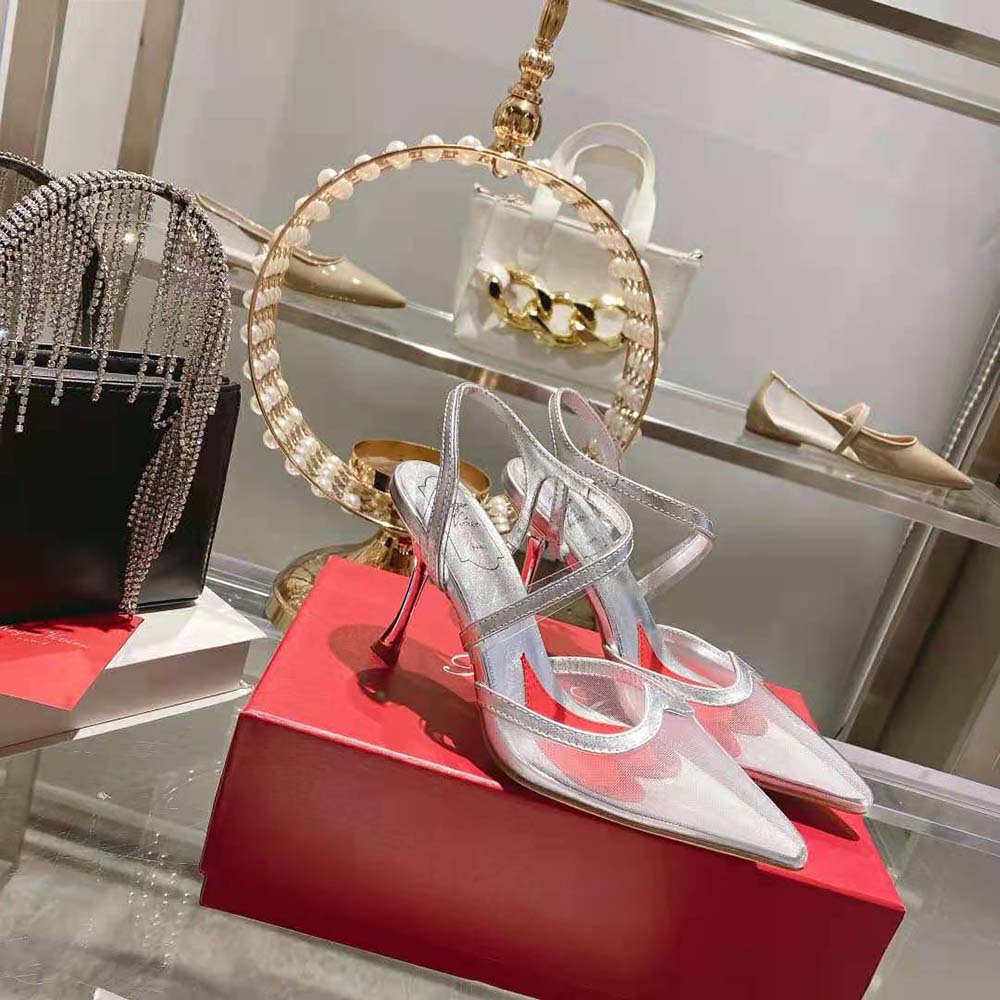 Roger Vivier Women I Love Vivier Slingback Pumps in PVC-Silver 6 Roger Vivier Women I Love Vivier Slingback Pumps in PVC-Silver - Image 6