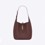 Saint Laurent YSL Women Le 5 à 7 Soft Small in Smooth Leather-Maroon
