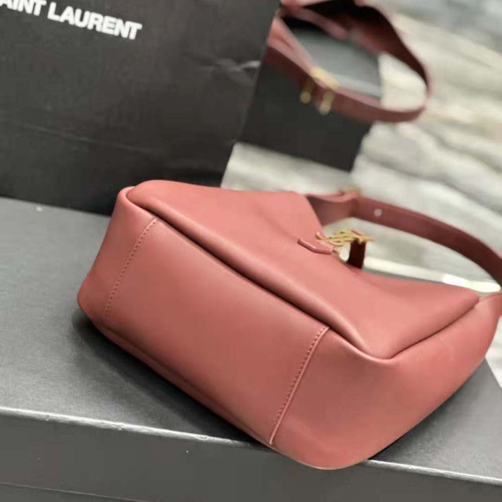 Saint Laurent YSL Women Le 5 à 7 Soft Small in Smooth Leather-Maroon 5 Saint Laurent YSL Women Le 5 à 7 Soft Small in Smooth Leather-Maroon - Image 5