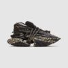 Balmain Unisex Neoprene and Calfskin Unicorn Low-Top Sneakers-Black