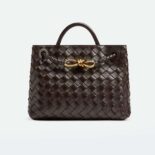 Bottega Veneta Women Small Andiamo Intrecciato Leather Top Handle Bag-Black