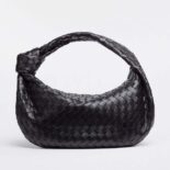 Bottega Veneta Women Small Jodie Intrecciato Leather Shoulder Bag-Black