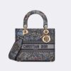 Dior Women Medium Lady D-lite Bag Denim Multicolor Dior Jardin Magique Embroidery 11 Dior Women Medium Lady D-lite Bag Denim Multicolor Dior Jardin Magique Embroidery