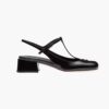 Miu Miu Women Patent Leather Slingback Pumps-Black 12 Miu Miu Women Patent Leather Slingback Pumps-Black