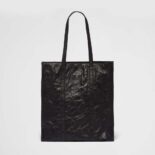 Prada Women Medium Antiqued Nappa Leather Tote Bag-Black