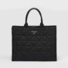 Prada Women Re-Nylon Shopping Bag with Topstitching