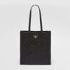 Prada Women Small Antique Nappa Leather Tote-Black