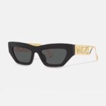 Versace Women 90s Vintage Logo Cat-Eye Sunglasses-Black