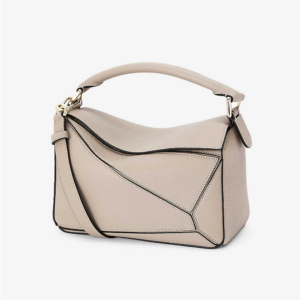 Loewe Women Puzzle Small Bag in Classic Calf Leather-Beige
