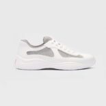 Prada Unisex America's Cup Soft Rubber and Bike Fabric Sneakers-White