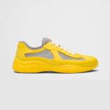 Prada Unisex America's Cup Soft Rubber and Bike Fabric Sneakers-Yellow
