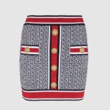 Balmain Women Knit Skirt with Buttons
