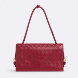 Bottega Veneta Women Trio Pouch On Strap Mini Intrecciato Leather Shoulder Bag-Red