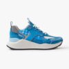 Burberry Men Leather Suede and Check Sneakers-Blue 11 Burberry Men Leather Suede and Check Sneakers-Blue