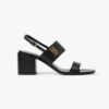 Burberry Women Monogram Motif Leather Sandals-Black 10 Burberry Women Monogram Motif Leather Sandals-Black