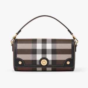 Burberry Women Top Handle Note Bag with Logo-engraved Studs
