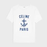 Celine Women 70'S Anchor T-shirt in Cotton Jersey