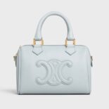 Celine Women Small Boston Cuir Triomphe in Smooth Calfskin-Blue