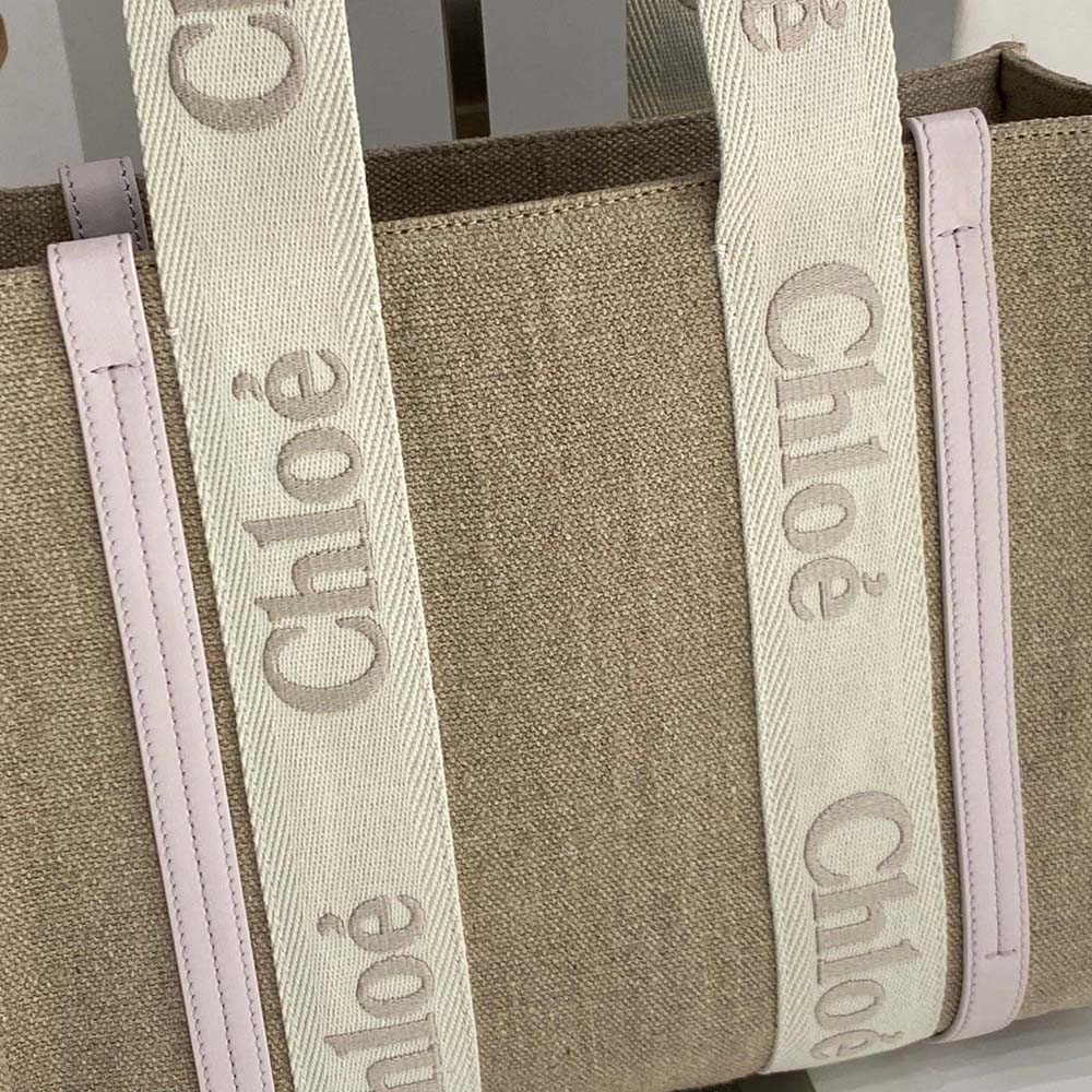 Chloe Women Medium Woody Tote Bag-Pink 5 Chloe Women Medium Woody Tote Bag-Pink - Image 5