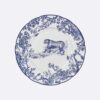 Dior Unisex Dessert Plate Blue Toile de Jouy Tiger
