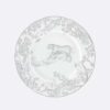Dior Unisex Dessert Plate Gray Toile de Jouy Tiger
