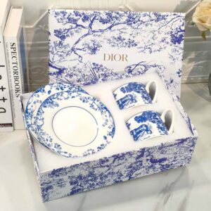 Dior Decorative Plate Blue Toile de Jouy Hydrangea