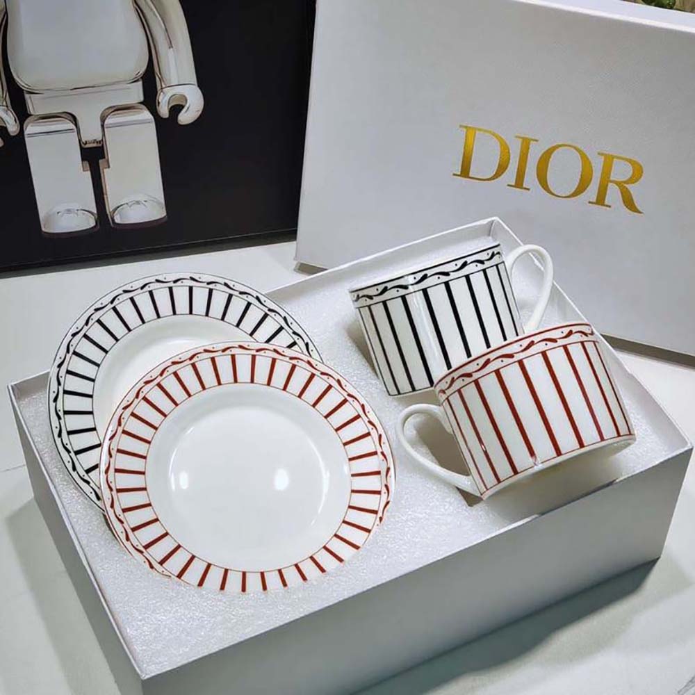 Dior Coffee Cup White and Black Monsieur Dior