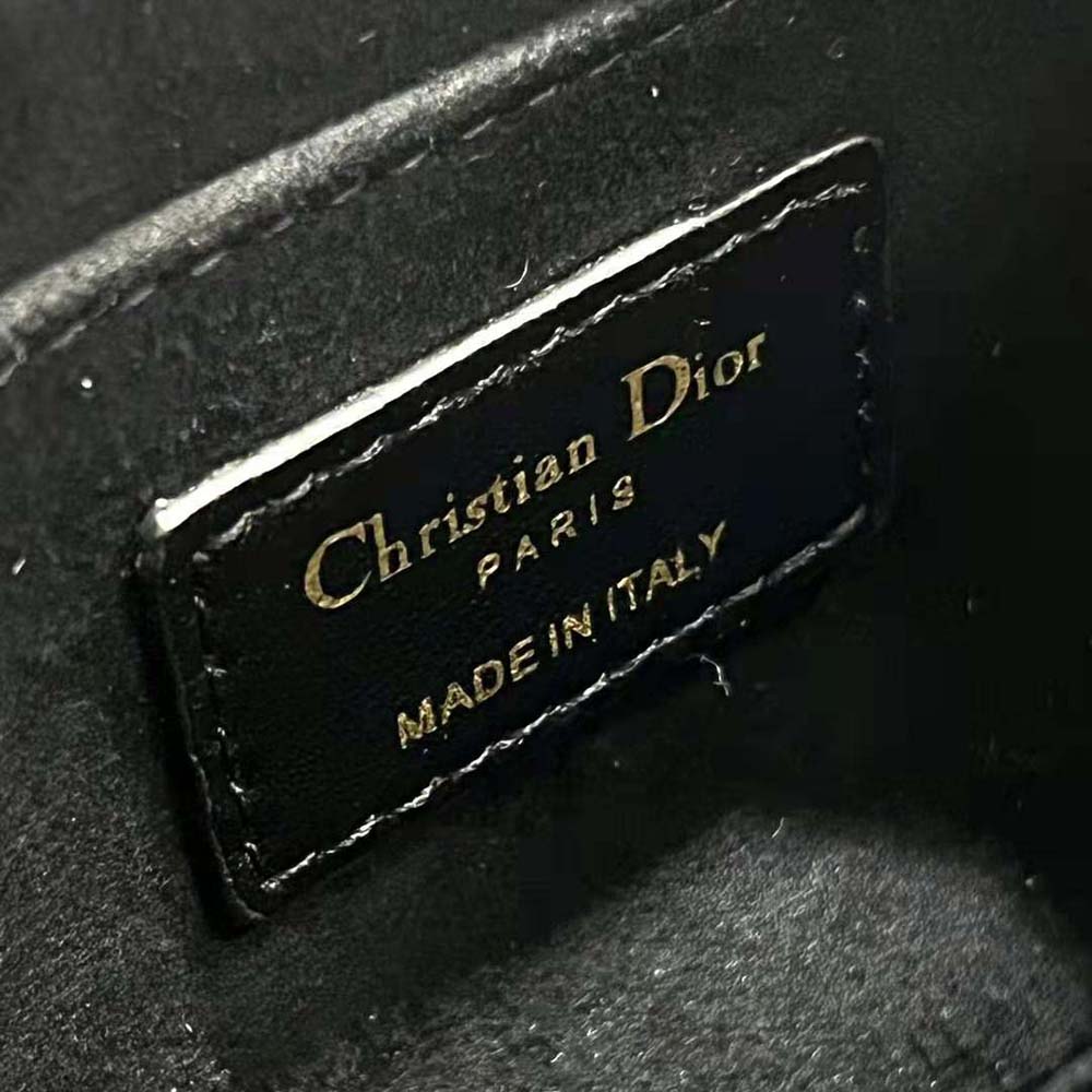 Dior - CD Lounge Bag Black Supple Macrocannage Lambskin - Women