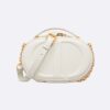 Dior Women CD Signature Oval Camera Bag Latte Calfskin with Embossed CD Signature