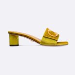Dior Women C'est Dior Heeled Slide Lime Yellow Velvet