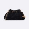 Dior Women Dior Dream Bucket Bag Black Cannage Cotton with Bead Embroidery 11 Dior Women Dior Dream Bucket Bag Black Cannage Cotton with Bead Embroidery