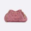 Dior Women Dior Dream Bucket Bag Ethereal Pink Cannage Cotton with Bead Embroidery 12 Dior Women Dior Dream Bucket Bag Ethereal Pink Cannage Cotton with Bead Embroidery