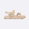 Dior Women Dioract Sandal Jute-Colored Braided Raffia