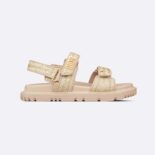 Dior Women Dioract Sandal Jute-Colored Braided Raffia