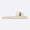 Dior Women Every-D Slide White Embossed Lambskin