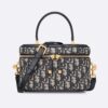 Dior Women Medium CD Signature Vanity Case Blue Dior Oblique Jacquard